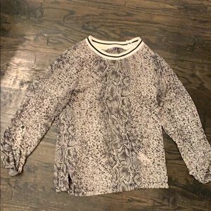Snakeskin Print Blouse